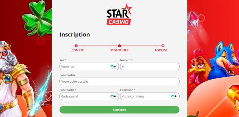 Star Casino inscription adresse