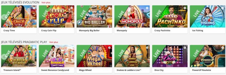 Star Casino jeux télévisés