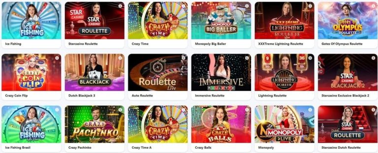 jeux live Star Casino